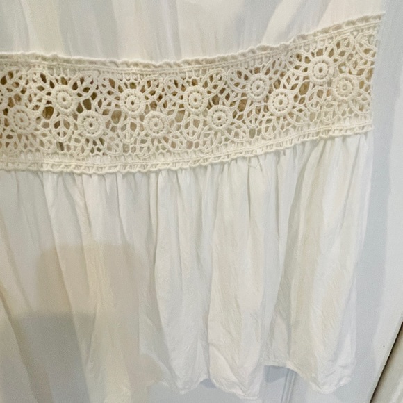 Solitaire Swim Long White and Beige Crochet Dress - Picture 5 of 11